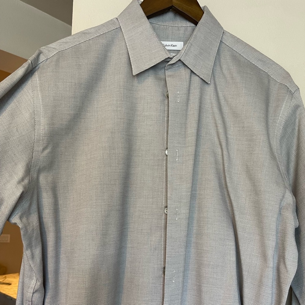 Mens grey Calvin Klein dress shirt